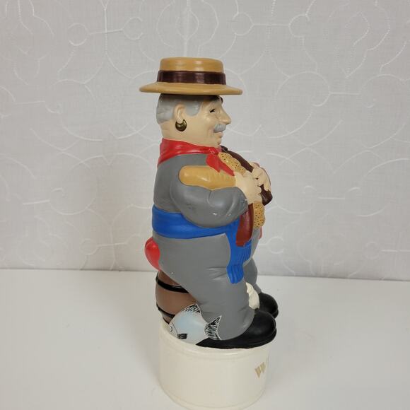 Vintage‎ Hand Painted Alberta's Ceramic Italian Man Wine Liquor Decanter 12" - Picture 9 of 15